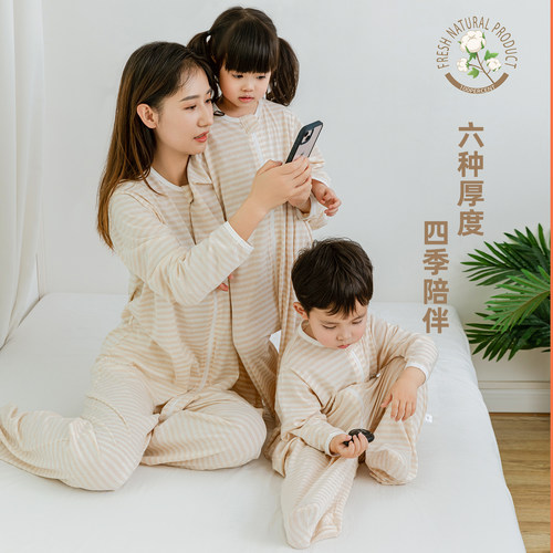 男女童春秋冬纯棉花分腿睡袋儿童包脚防踢睡袋可拆脚婴儿连体秋冬