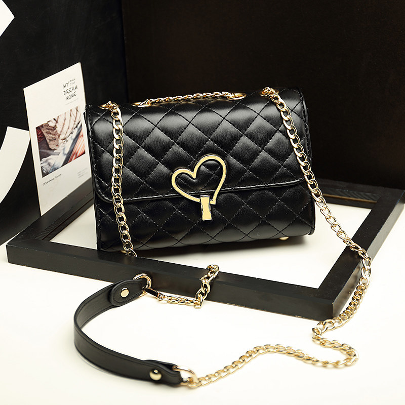 包包女2020春夏新款潮百搭单肩斜挎小包软皮小包小香风菱格链条包