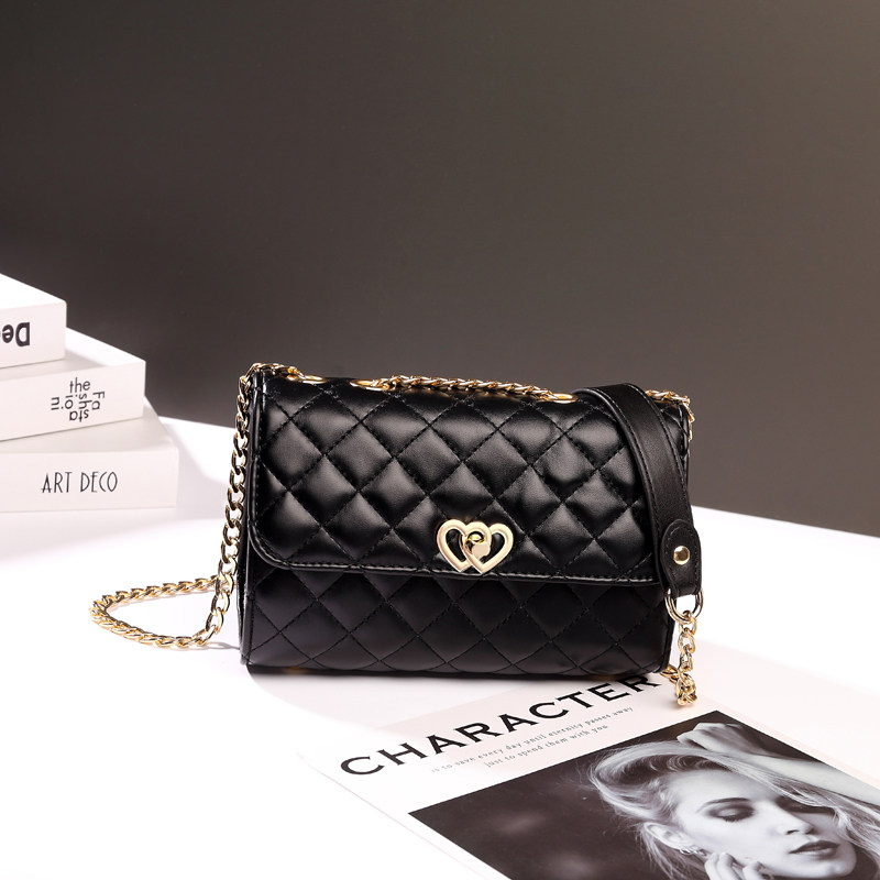 包包女包新款2020潮时尚百搭单肩斜挎小包ins链条包软皮菱格小包