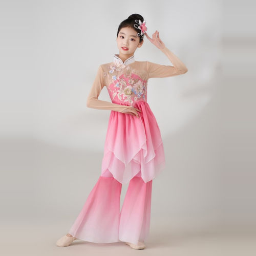 六一中国舞古典舞表演服民族女童