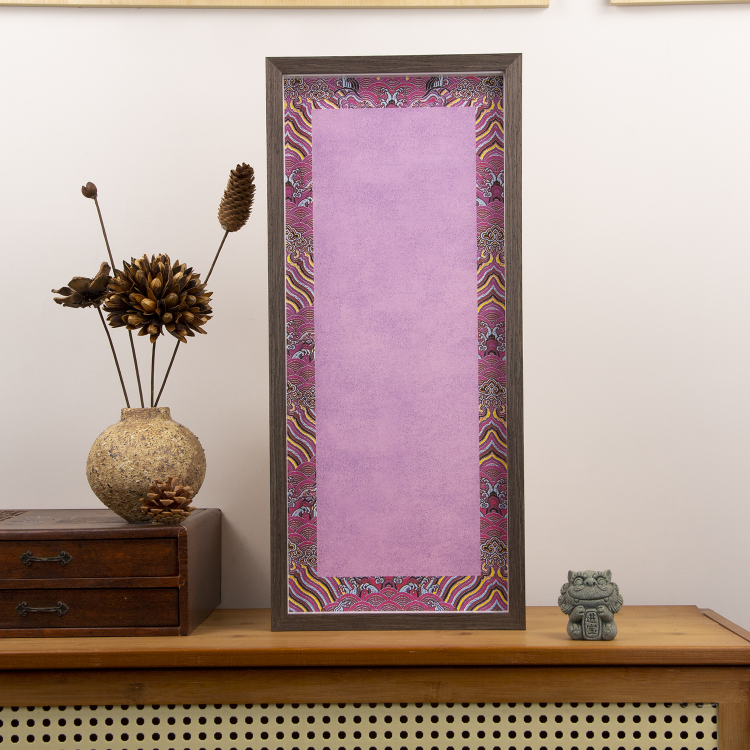 实木相框仿宋锦空白相框摆台diy