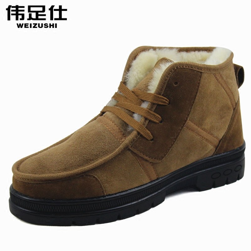 冬季雪地靴皮毛一体加厚真皮羊毛