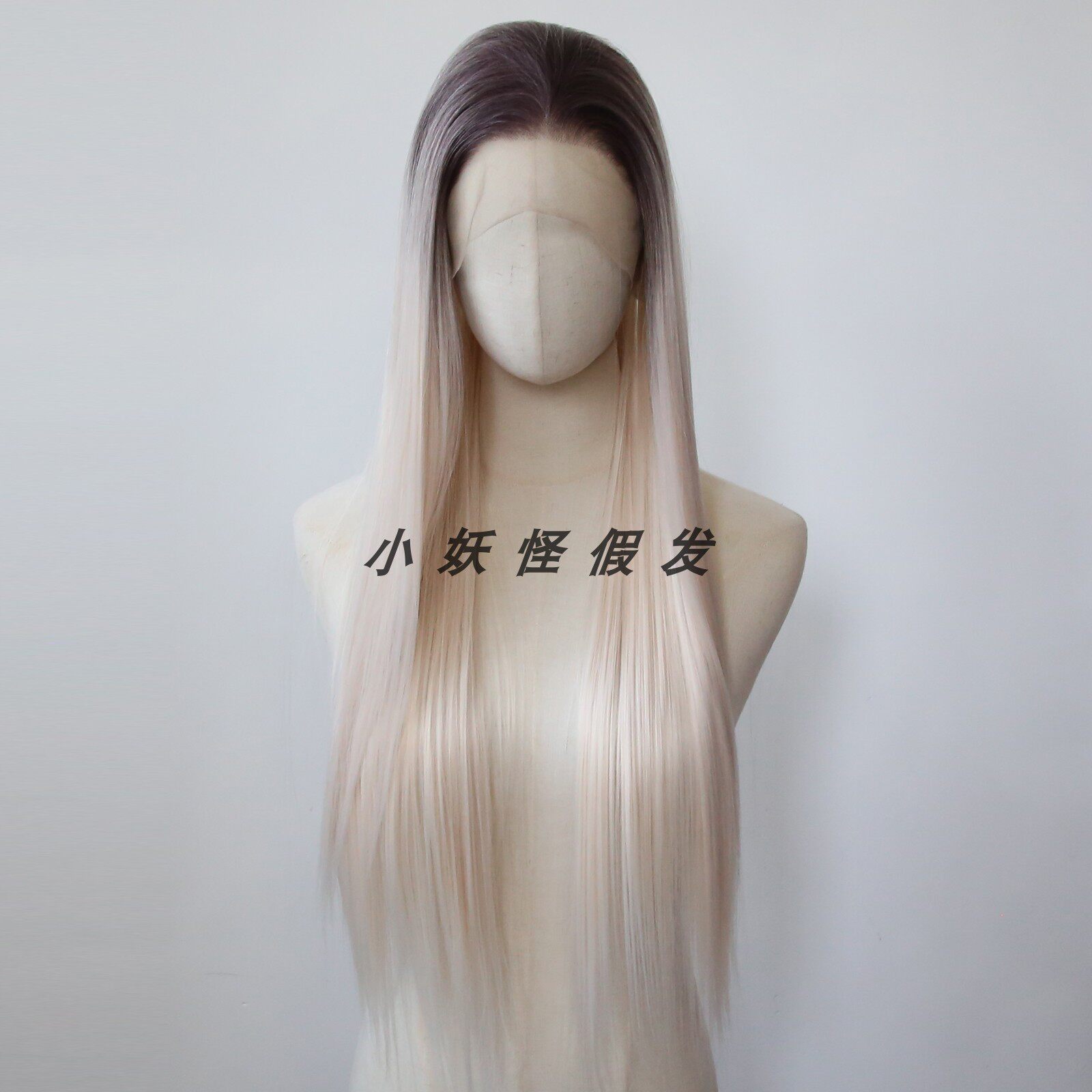 深棕渐变金色前蕾丝欧美风金发高温丝全头假发逼真自然整顶假发套
