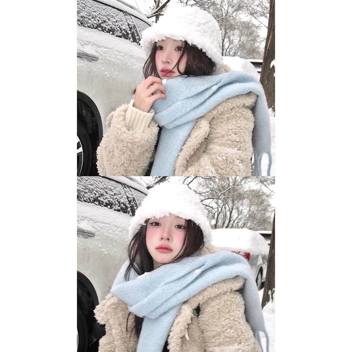 秋冬流苏韩版女围巾女冬