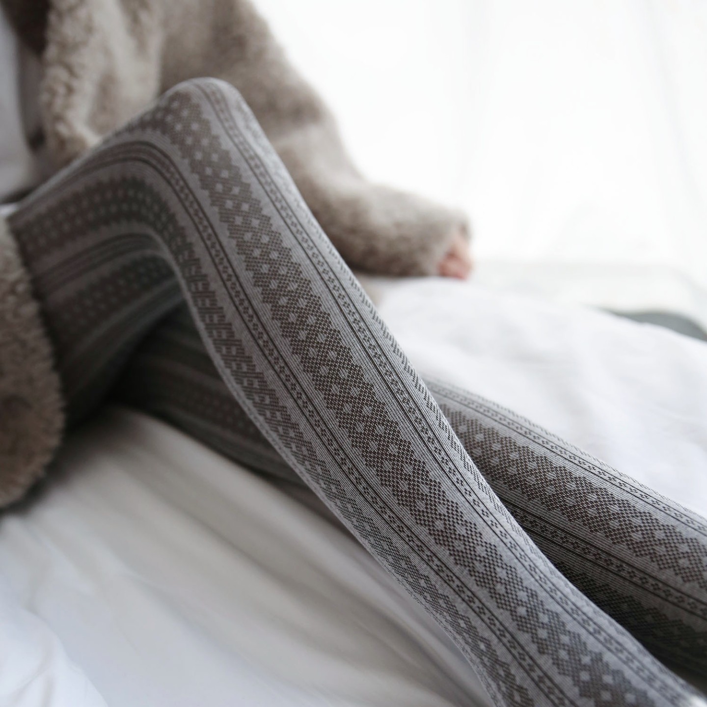 复古蕾丝竖纹几何纹理薄棉连裤袜女秋季灰色高弹力带脚型打底袜,女士内衣/男士内衣/家居服,连裤袜/打底袜,淘宝优惠券,粉丝福利购,淘宝优惠卷