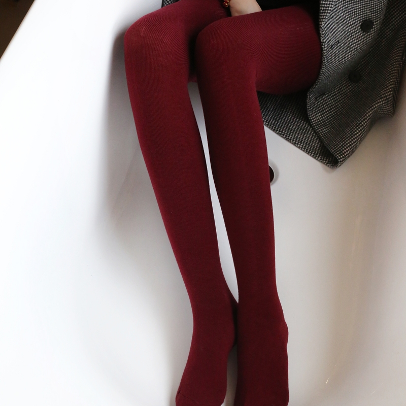 厚款连裤袜安克拉红保暖羊绒袜