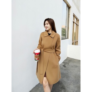 一粒扣中长款羊绒大衣女精选面料保暖亲肤透气还抗皱简约高级显瘦