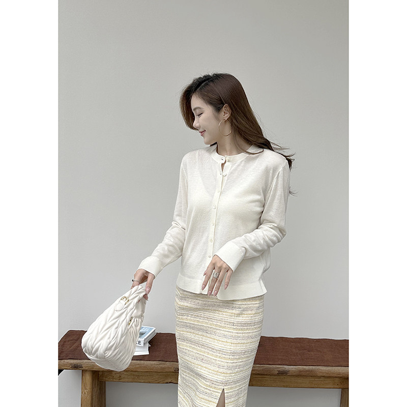 绷缝纯色长袖开衫女宽松显瘦百搭款外搭通勤内搭叠穿皆可舒适透气,女装/女士精品,毛针织衫,淘宝优惠券,粉丝福利购,淘宝优惠卷