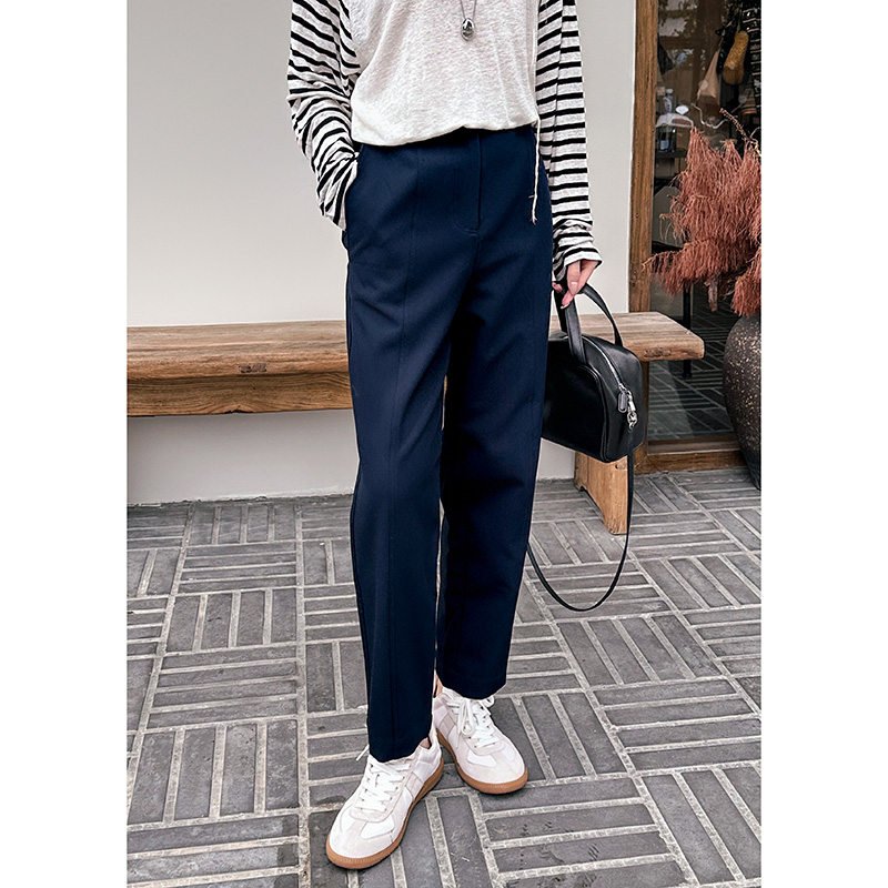 抗起皱百搭休闲长裤挺括面料不易皱宽松不紧绷活动自由久坐无压力