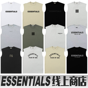 美式复线essentials坎肩背心男士夏季潮牌FOG高街宽松打底衫t恤女