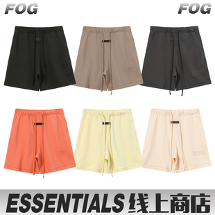 女 植绒印花宽松运动五分裤 复线ESSENTIALS短裤 男潮牌FOG高街美式