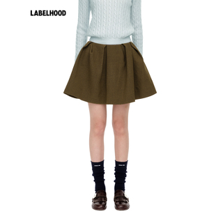 【SALE】【SHUSHUTONG】蕾虎优雅公主风褶裥短半裙百搭秋冬裙子女