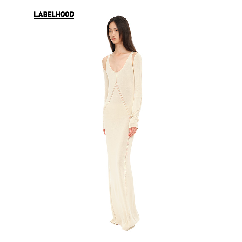 YIRANTIAN度假长裙针织连衣裙