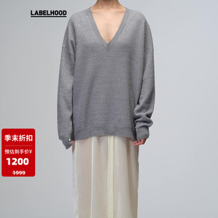 SALE 装 DANS 蕾虎设计感简约高级大V领两穿羊毛衫 上衣 FEU