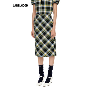 【SALE】【SHUSHUTONG】蕾虎后开叉直筒半裙百搭秋冬女装裙子千金