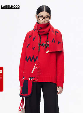 【THE FLOCKS × LABELHOOD】蕾虎联名时尚龙纹刺绣毛衣labelhood