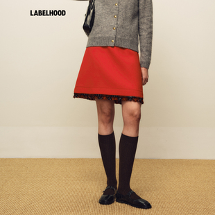 【MARCHEN】蕾虎百搭秋冬气质新生会半裙典雅女A字裙时尚半身短裙