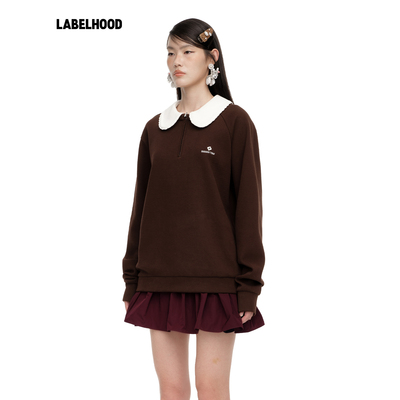 SHUSHUTONG甜美娃娃领廓形卫衣