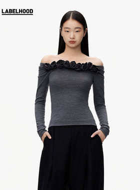 【SALE】【Louis Shengtao Chen】蕾虎气质简约高级一字肩上衣