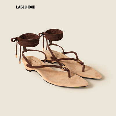 ORINOUS尖头绑带凉鞋