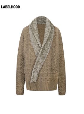 【NAN KNITS】蕾虎复古毛领机理粗针外套2026早春新款女装上衣