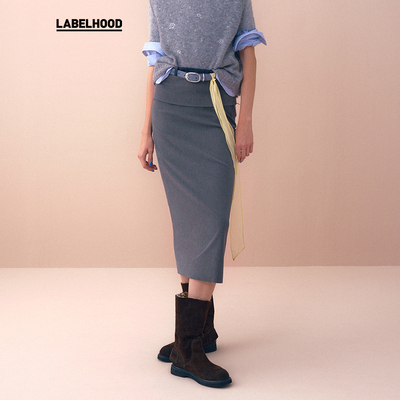 【MARCHEN】蕾虎设计感时尚气质简约高级古书店半裙女装labelhood