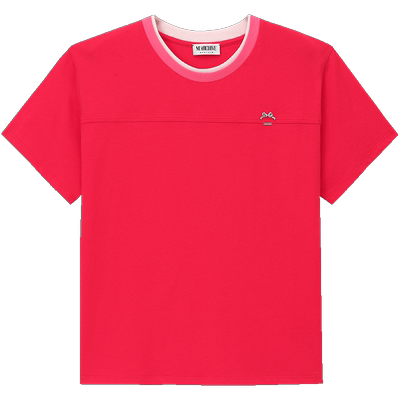 MARCHEN棉质直筒宽松短袖T恤