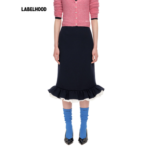 【SALE】【SHUSHUTONG】蕾虎多层荷叶边花苞半裙百搭秋冬女装裙子