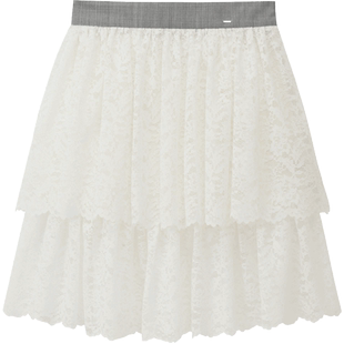 【MARCHEN】蕾虎设计感休闲简约修身蕾丝半裙A字短裙秋冬独特女