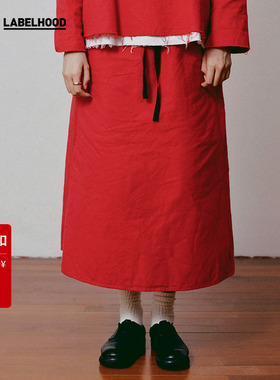 【SALE】【SCHA X LABELHOOD】蕾虎联名25秋冬新中式国风半身裙女