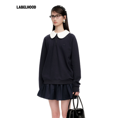 SHUSHUTONG甜美娃娃领廓形卫衣