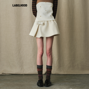 【MARCHEN】蕾虎简约休闲百搭设计师秋冬雪顶短裙半身裙女