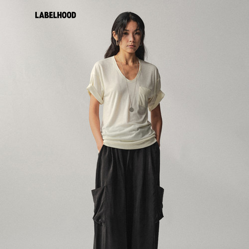 LiegeeBoho松弛毛边T恤