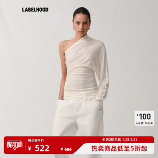 上衣春夏流行女 蕾虎百搭OBLIQUE斜肩连袖 Liegee