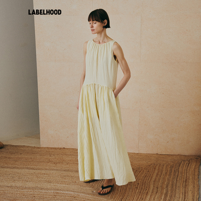 THELAWN碎褶大摆皱感肌理太阳裙