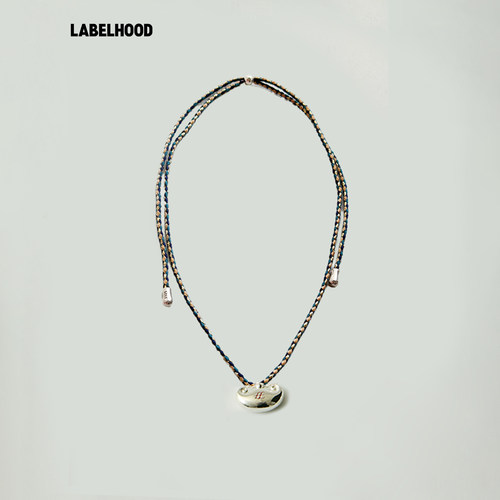 LELALES桑丘圆元宝蓝绳项链