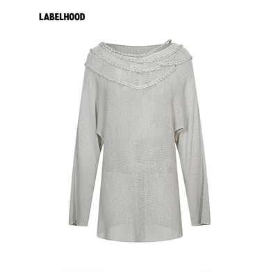 NANKNITS立体绞花罩衫