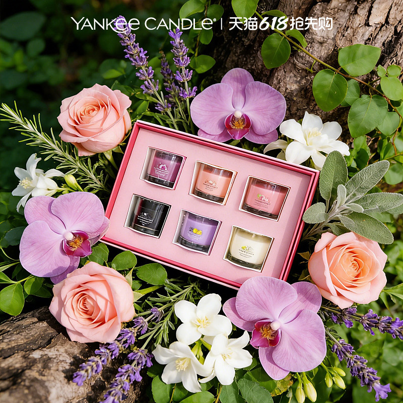 YankeeCandle扬基进口香薰Q蜡烛家用卧室内香氛持久散香送礼盒装