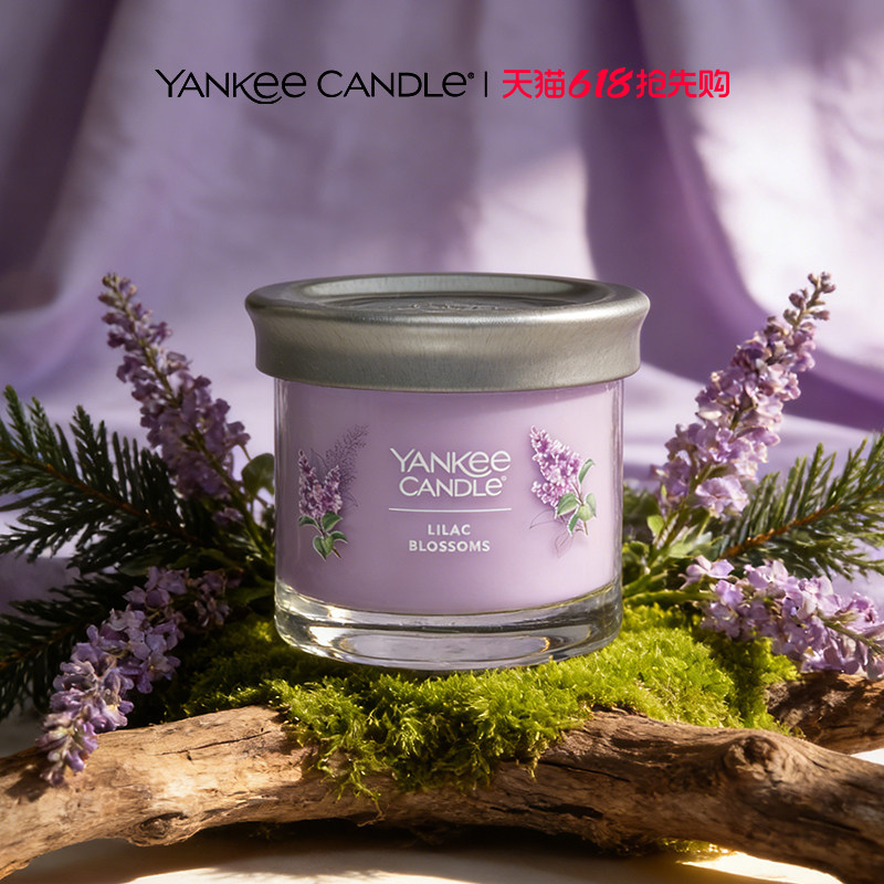 YankeeCandle扬基香薰蜡烛进口室内办公室持久香氛彩绘小瓶-微瑕