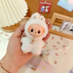 适用于4代labubu珍珠字母项链四代迷你版 拉布布mini公仔娃衣配件