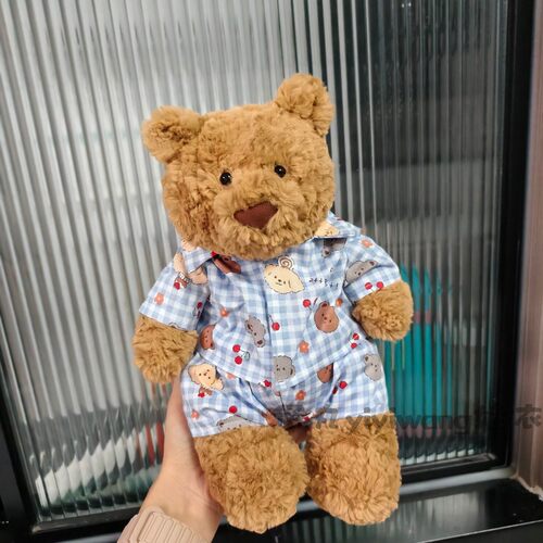 适用于26cm巴塞罗熊睡衣中号巴猪31cm邦尼兔子衬衫毛绒玩偶娃衣服
