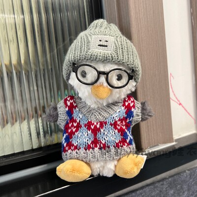 jellycat15cm甜美企鹅毛线衣服yummy小兔鸭针织帽子头套项链配饰