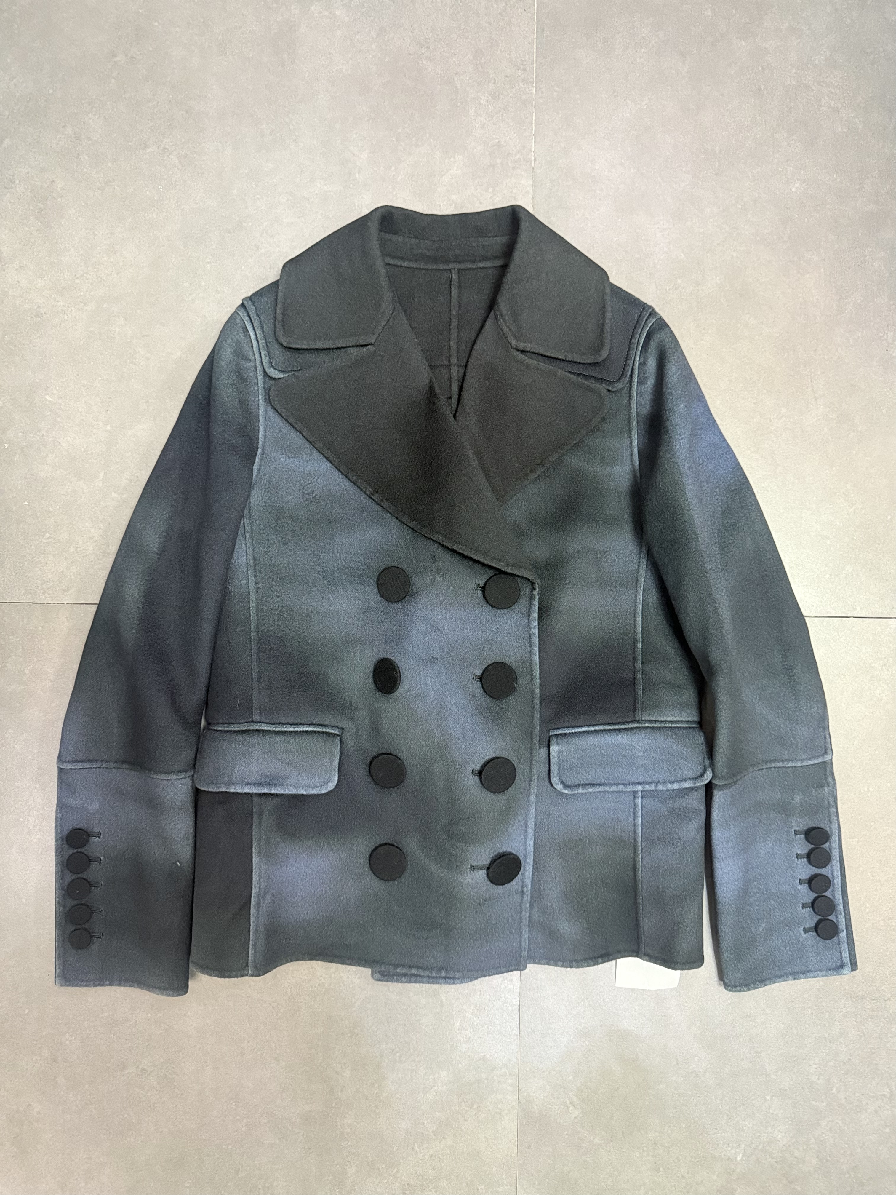 羊毛高品小码特惠双排扣超美扎染大衣上衣外套 直接拍付收货退运