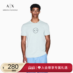 ARMANI EXCHANGE/阿玛尼秋冬新款男纯棉圆领短袖印花T恤上衣内搭