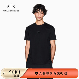 男纯棉短袖 阿玛尼秋冬新款 贴片T恤官方上衣内搭 EXCHANGE ARMANI
