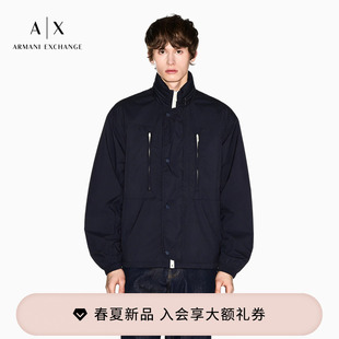 ARMANI 阿玛尼26春夏新款 男士 连帽风帽简约教练夹克外套 EXCHANGE