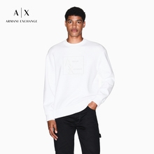 ARMANI EXCHANGE/阿玛尼冬季新款男运动情侣压花套头重磅圆领卫衣