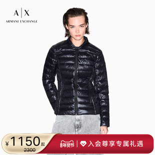 ARMANI EXCHANGE/阿玛尼冬季新款女士80白鸭绒轻薄排骨羽绒服外套