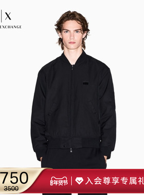 ARMANI EXCHANGE/阿玛尼冬季新款男士短款棒球领飞行夹克棉服外套