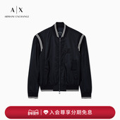 EXCHANGE 阿玛尼春季 新款 ARMANI 男士 棒球领拉链撞色刺绣棉服外套